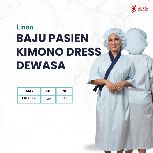 Baju Pasien Kimono Dress Dewasa